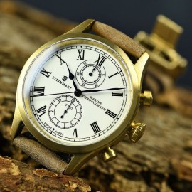 Marine-Chronograph Bronze Premium Römisch