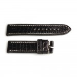 Strap handmade Lousiana Alligator Size S with black Stitches