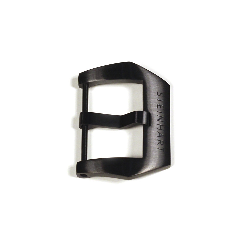 PRE-V buckle 22 mm black pvd with logo