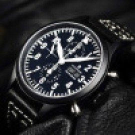 Nav B Chrono 47 mm, schwarz  