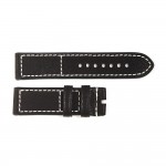 Strap black old vintage, white stitching, size M