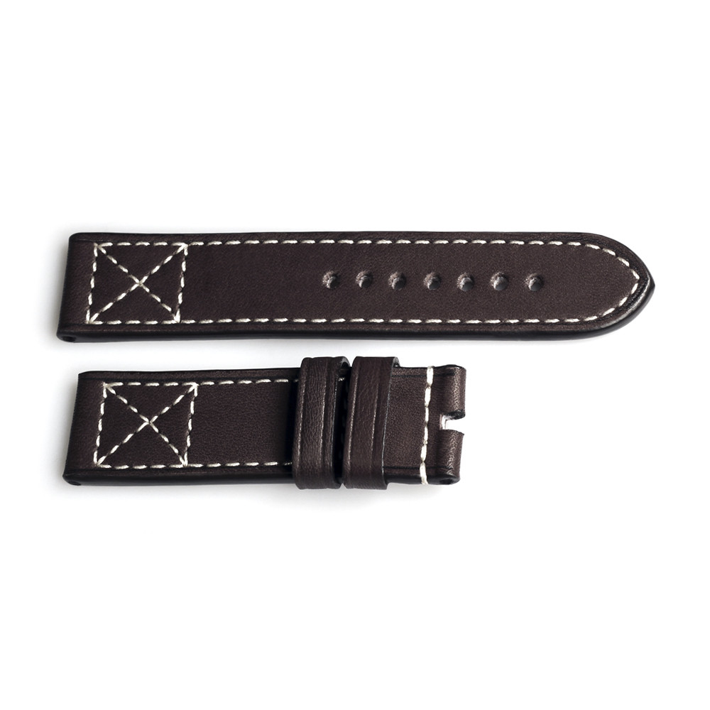 Leather strap dark brown size M