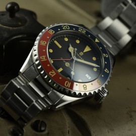 Ocean 39 vintage GMT Premium blue/red Keramik