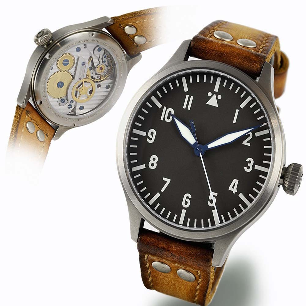 Nav B-Uhr 44 Titan A Muster Zentralsekunde
