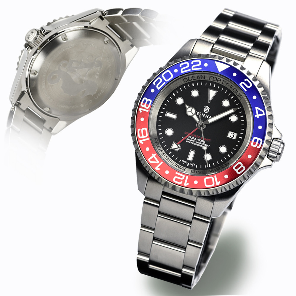 OCEAN Forty Four GMT BLUE-RED 